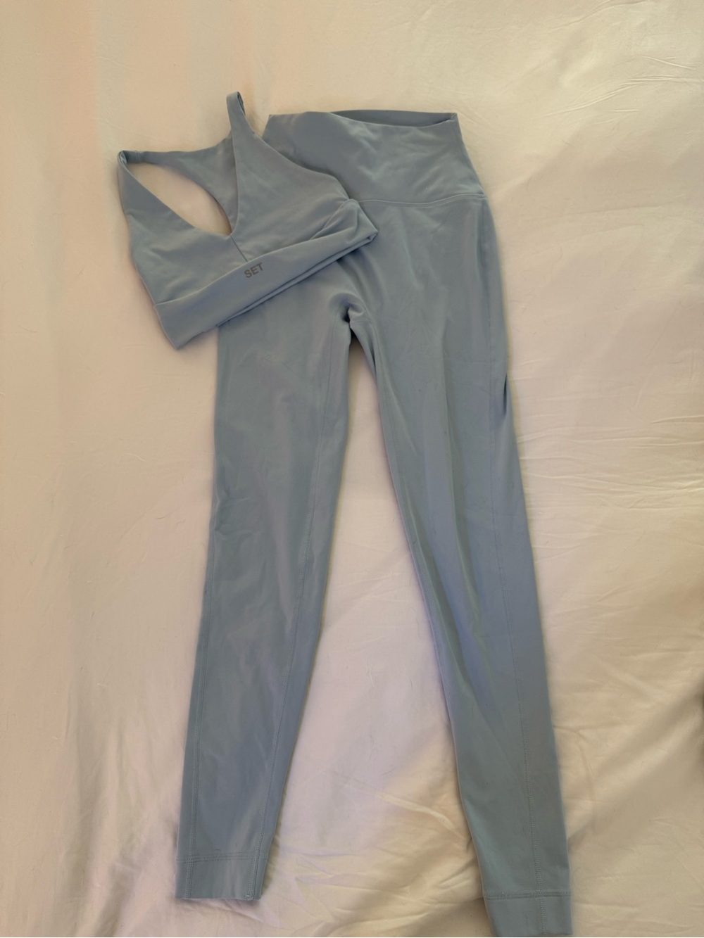 SET Active Luxform Light Blue High-Waist Leggings & Racerback Sports Bra Set